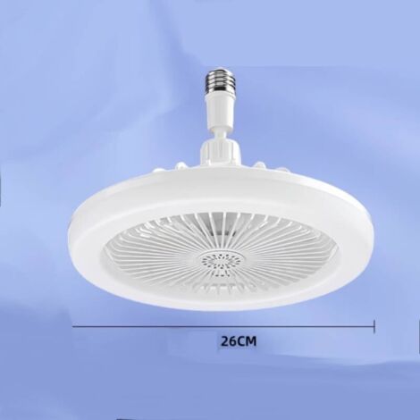 Ventilateur De Plafond Avec Lumière 10'' E27 - Silencieux, 3 Modes, Moteur CC, Idéal Chambre & Cuisine