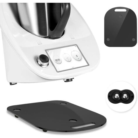 Planche Coulissante Noire Brillante Pour Thermomix TM6 & TM5 – Poignée Ergonomique + Stabilité Maximale
