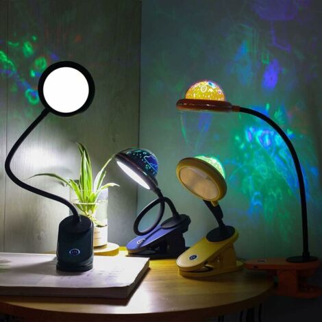Lampe de lecture à clipser, lampe de lecture portable rechargeable par USB 20 LED pour bureau, lit, intensité variable, col de cygne réglable, design
