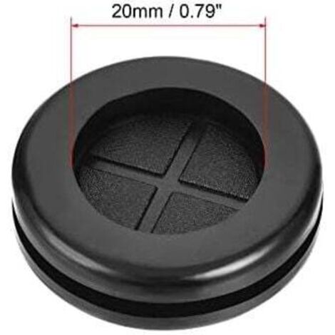QUARKZMAN 4 Passe-Fil Caoutchouc Rond Double Face Diamètre 40 Mm - Protection Câbles