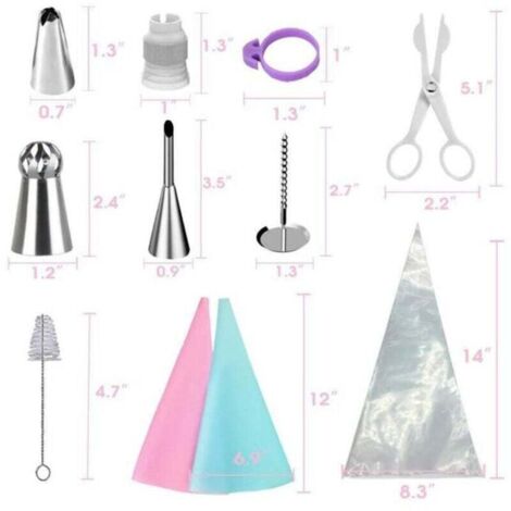 24Pcs Douille Poche à Douille Pâtisserie Kit Décoration de Gâteaux Crème DIY Réu 24Pcs Douille Poche à Douille Pâtisserie Kit Décoration de Gâteaux Crème DIY Réu