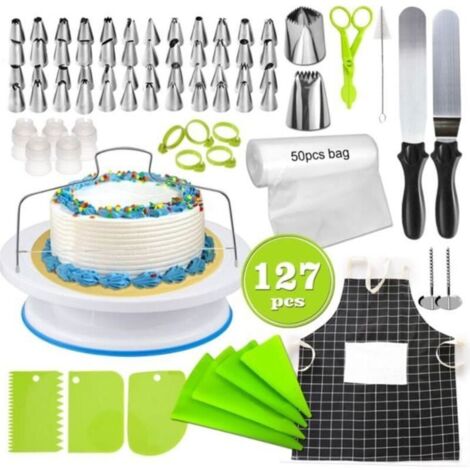 52Pcs Kit Pâtisserie Plateau Tournant Gâteau Douille Buse - Maison