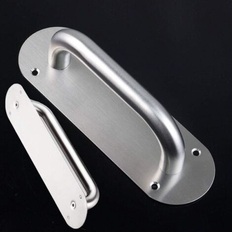 2 Poignées De Porte En Acier Inoxydable Noir - Poussoir Design Pour Porte Commerciale Ou Entrée