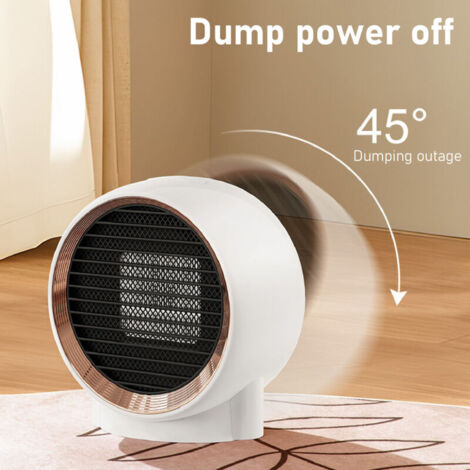 Ventilateur Chauffant 2-en-1 Silencieux – Chaleur Rapide, Oscillation 90°, Arrêt Sécurité Surchauffe & Basculement, Mini Chauffage D'Appoint Pour Chambre & Bureau