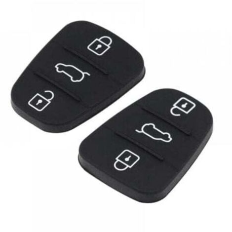 Lot 2 Coques Clé Voiture 3 Boutons – Compatible Hyundai I10 I20 I30 Ix35 / Kia Ceed Sportage Soul – Coque De Remplacement Pliable