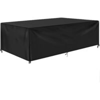 Noir Housse Salon De Jardin 213x103x74cm 600D Oxford Tissu Housse Table De Jardin Protection