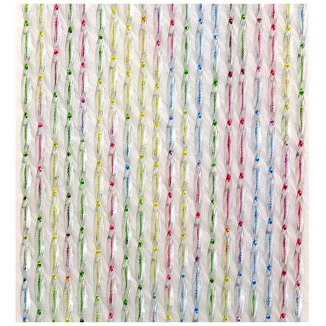 Tenda Elba multicolor 120x240 cm – 148 fili in poliestere – Per interni ed esterni – Facile installazione con ganci inclusi (1/4)