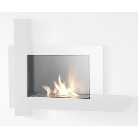 Vetro di ricambio per stufa a bioetanolo – Modello Cross – 38x26 cm – Spessore 0,5 cm – Vetro temperato resistente al calore – Inferramenta (1/5)