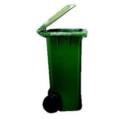 Pattumiera con ruote 120lt verde per esterno raccolta differenziata