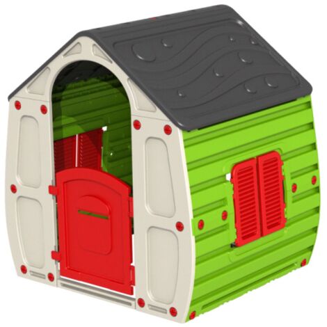 Casetta da giardino in resina per bambini 102x90x109h – Arredo gioco esterno – Resistente agli agenti atmosferici – Facile da montare – Starplast (1/8)