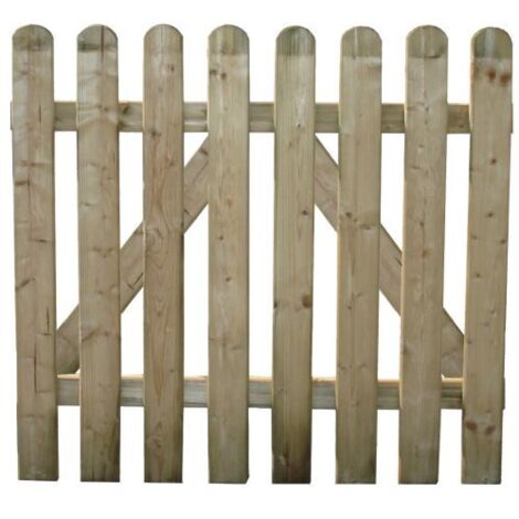 Cancello con steccato recinto ela cm.100x100 in legno di pino impregnato - Salone