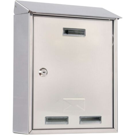 CASSETTA POSTALE C/TETTO 3100X INOX 25X10X30 CM (1/2)
