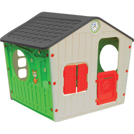 Casetta per bambini del villaggio della Galilea in plastica 140x108x115 cm da giardino terrazzo casa balcone esterno (1/5)
