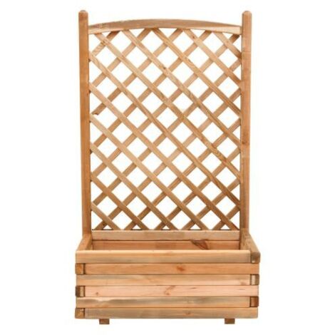 FIORIERA IN LEGNO CON GRIGLIATO SAGOMATO CM.40X80X180H (1/6)