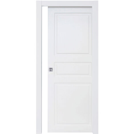 PORTA BUGNA SCORREVOLE 80X210 CM LACCATO BIANCO (1/2)
