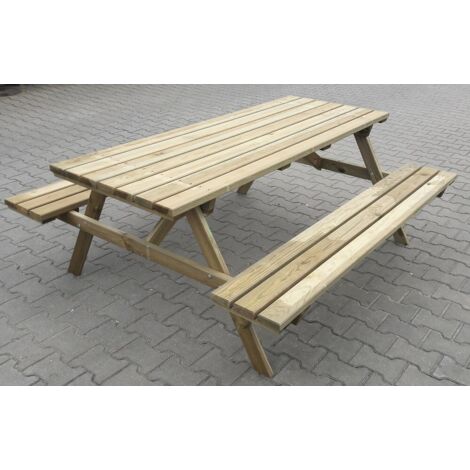 Set tavolo con panche picnic impregnato cm.180x160x71h - Salone (1/5)