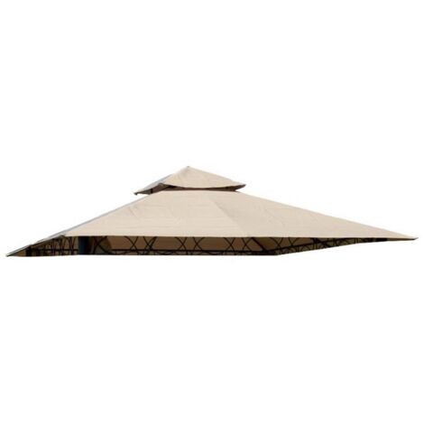 Top telo di ricambio per gazebo alluminio 3x3 – Poliestere 180 g/mq – Con air vent e punte – Misura 2,90x2,90 – I Giardini Del Re (1/7)