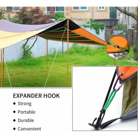 16 Pièces Tendeurs Elastique Avec Crochets Tentes Crochet Tendeur Crochet De Tente De Camping Sangle De Tendeur En Caoutchouc Pour Le Camping Les Baches Les Auvents Les Tentes 15cm 92173347