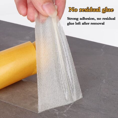 MIMEIMIAI Ruban Double Face Nano Extra Fort – Transparent, Réutilisable, Lavable, Accroche Jusqu'à 1 Kg Sans Percer, Idéal Mur, Voiture, Tapis