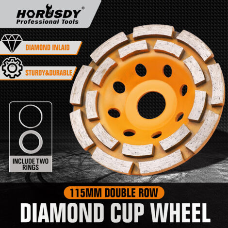 Disque à meuler diamanté à double rangée segmenté ondulé pour béton, 70115 mm (1/5)