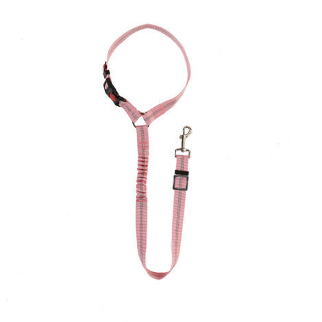 Ceintures de sécurité pour animaux de compagnie (chiens et chats), fixations de ceinture de sécurité pour appuie-tête de voiture, laisse de sécurité réglable, rose. (1/5)