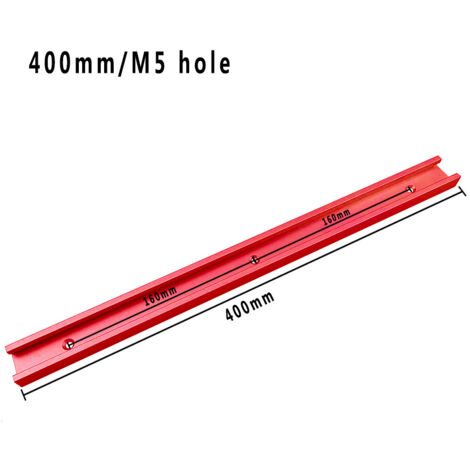 Modification DIY d'un rail de guidage de type 30 pour scie circulaire électrique, poignée de poussée, limiteur de barre de guidage, établi inversé, alliage d'aluminium, rouge 40 mm.