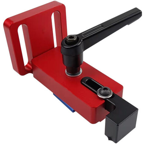 Modification DIY d'un rail de guidage coulissant de type 30 pour scie circulaire électrique, avec poignée de poussée et limiteur de barre de guidage, en alliage d'aluminium, pour établi inversé. Conne (1/5)