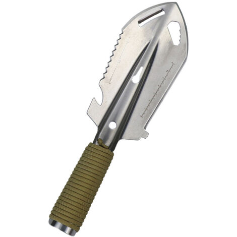 Pelle d'extérieur, pelle de tranchée multifonctionnelle en acier inoxydable, outil de camping et de survie en extérieur, petite pelle à main montée sur véhicule, pelle de jardin, pelle de tranchée arg (1/5)