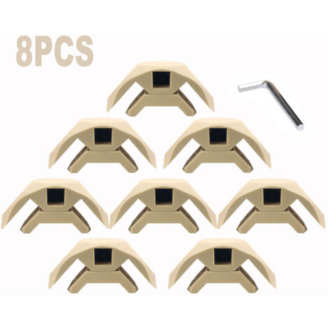 Connecteur Rapide pour Planches – Serre-joint d‘Assemblage pour Fabrication de Meubles (Naturel, Lot de 8 pièces)