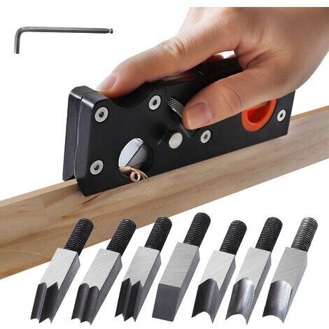 Rabot à chanfrein manuel pour bois –Lames de coupe ajustables –Précision de nivellement avec bulles –Pour bois dur et teck - planer7cutters (1/5)