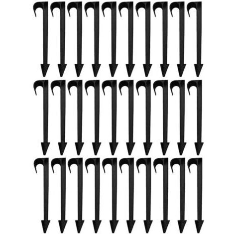 Lot de 50 piquets de fixation pour tuyaux d'irrigation 16mm –Matériau PE résistant à la corrosion –Conception à pointe pour insertion facile (1/5)