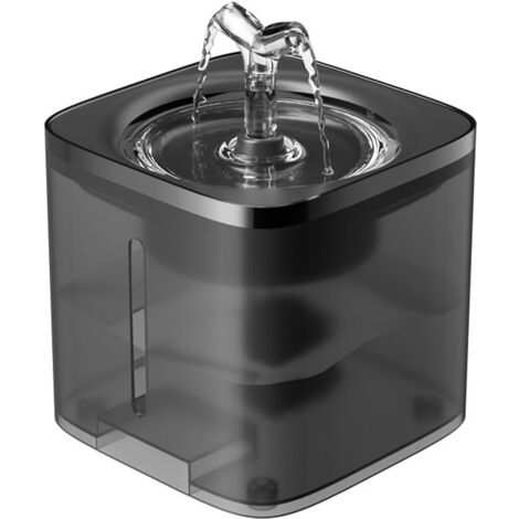 Fontaine à eau pour chat, fontaine à eau à piles avec capteur de mouvement, 2 L bol d'eau pour chat ultra silencieux, pour chats, chiens, plusieurs animaux de compagnie gris (1/5)