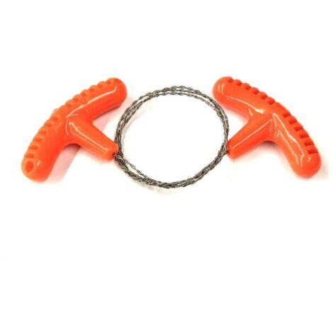 Corde de scie à fil tirée à la main en acier inoxydable, Mini scie de poche polyvalente, équipement de survie pour Camping en plein air, scie 70cm (1/5)