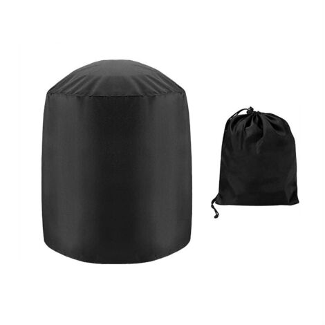Housse étanche pour barbecue, housse de barbecue ronde 71x68cm Housse de bâche pour barbecue Housse de protection UV étanche (Noir) (1/5)