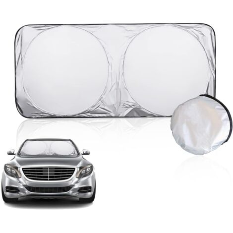 BDD 1 pare-soleil pour pare-brise avant de voiture de 150 x 85 cm, pare-soleil intérieur pliable, isolation thermique et protection UV, convient à la plupart des véhicules. (1/5)
