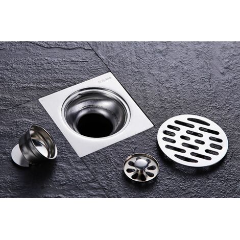 BDD Épais drain de sol en acier inoxydable déodorant carré drain de sol de salle de bain 100100mm (1/5)
