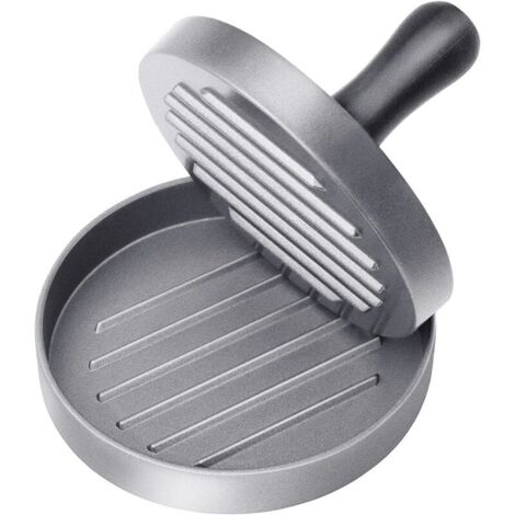 BDD Presse-hamburger en acier inoxydable de qualité alimentaire avec poignée en ABS, presse-hamburger antiadhésif, 11,5 cm,40 x feuilles de papier à hamburgers incluses (1/5)