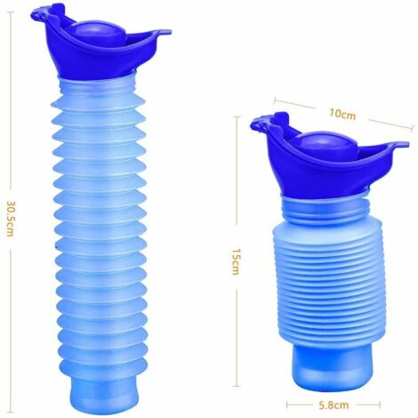 Urinoir Portable Rétractable – Lot De 2, 750 Ml, Étanche Et Réutilisable – Pour Camping, Voyage, Embouteillage – Léger 60g