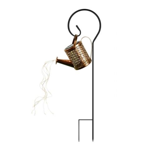 Lumière Solaire Arrosoir Arroseur Solaire LED Lumière, Extérieur Étanche Douche Étoile Jardin Guirlande Lumineuse Jardin Chemin Cour Pelouse Douche Lumière Or 82cm 1 Pièce (1/5)