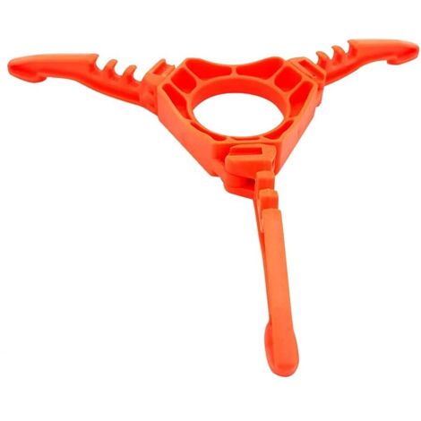 Support de Réservoir de Gaz en Antidérapant Réchaud à Gaz Stand Pliable Cartouche Canister Support Trépied Multi-usages Portable pour Camping Randonnée Pique-nique Cuisson - Orange (1/5)