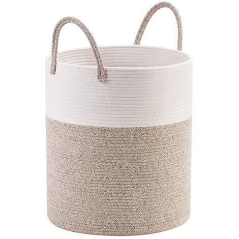 Grand Panier à linge Pliable Avec Anse Panier de Rangement Pour Jouets Panier de Rangement Avec Poignée Fabriqué à la main 45 x 38 cm (1/5)