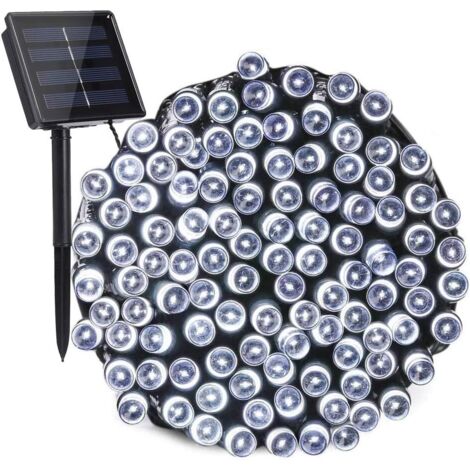 Guirlande Lumineuse Solaire, 72ft 200 LED Guirlande Lumineuse Solaire Halloween, 8 Modèles Décoration de Jardin Extérieur Imperméable (1/5)