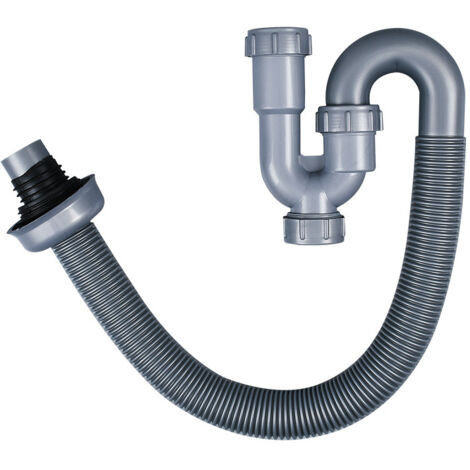 Tuyau de nge, 62cm Flexible D'évacuation Universel, un Tuyau D'égout en Matériau ABS Souple, Adapté aux Lavabos et éviers de Salle de Bain (1/4)