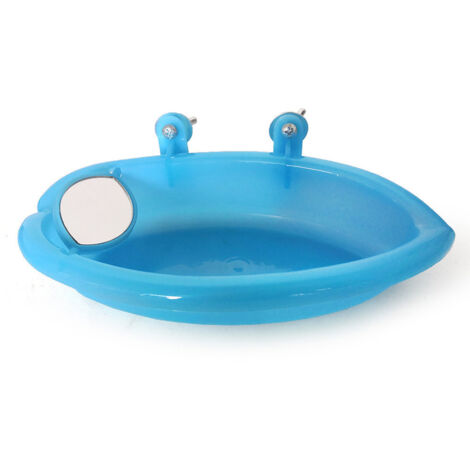 BDD Boîte de bain pour oiseaux, baignoire pour oiseaux, baignoire pour perroquet animal mignon avec miroir accessoires de cage de perroquet pour perroquet calopsitte canari perroquet perruche (1/5)