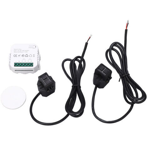 Eosnow Moniteur d'énergie intelligent WiFi, compteur d'électricité monophasé à pince, 100-240 V CA, pour appareils électroménagers, noir PJ-1103A (1/5)