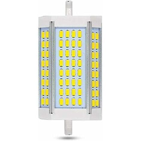 Ampoule LED r7s 118mm 30w dimmable, 3000lm, blanc froid 6000k, dimmable LED pour applique / lampadaire / spot [c]