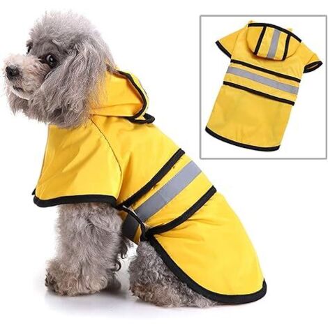 Imperméable réfléchissant à capuche imperméable pour petits, moyens et grands chiens (1/5)