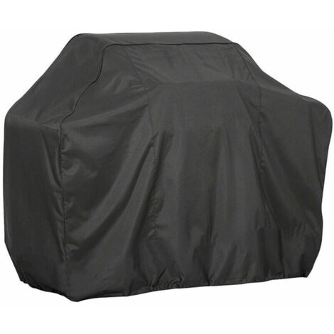 La housse de gril est fabriquée en tissu Oxford 210D, plaqué argent noir, imperméable, durable, indéchirable et anti-poussière, convient pour barbecue, gril à gaz, gril à charbon électrique, 145 x 61 (1/5)