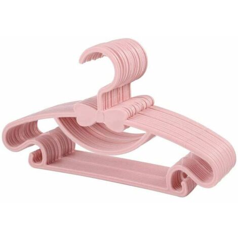 Cintres pour enfants, cintres en plastique pour enfants, cintres antidérapants pour bébé, ensemble de cintres pour bébé, pour vêtements de garde-robe, (rose, 20 pièces) (1/5)