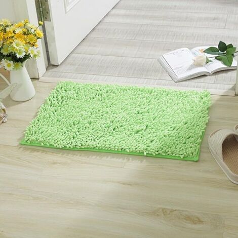 Tapis de Salle de Bain, Chenille Super Absorbant Antidérapant Confortable Tapis de Salle de Bain Tapis de Salle de Bain Tapis de Douche (5080cm, Vert) (1/3)